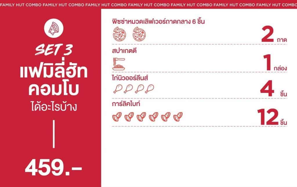 เซต “แฟมิลี่ฮัท คอมโบ” (459.-) ได้อะไรบ้าง 