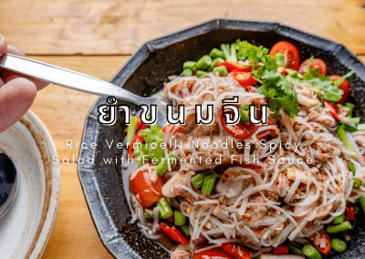 ยำขนมจีน ( Rice Vermicelli Noodles Spicy Salad )